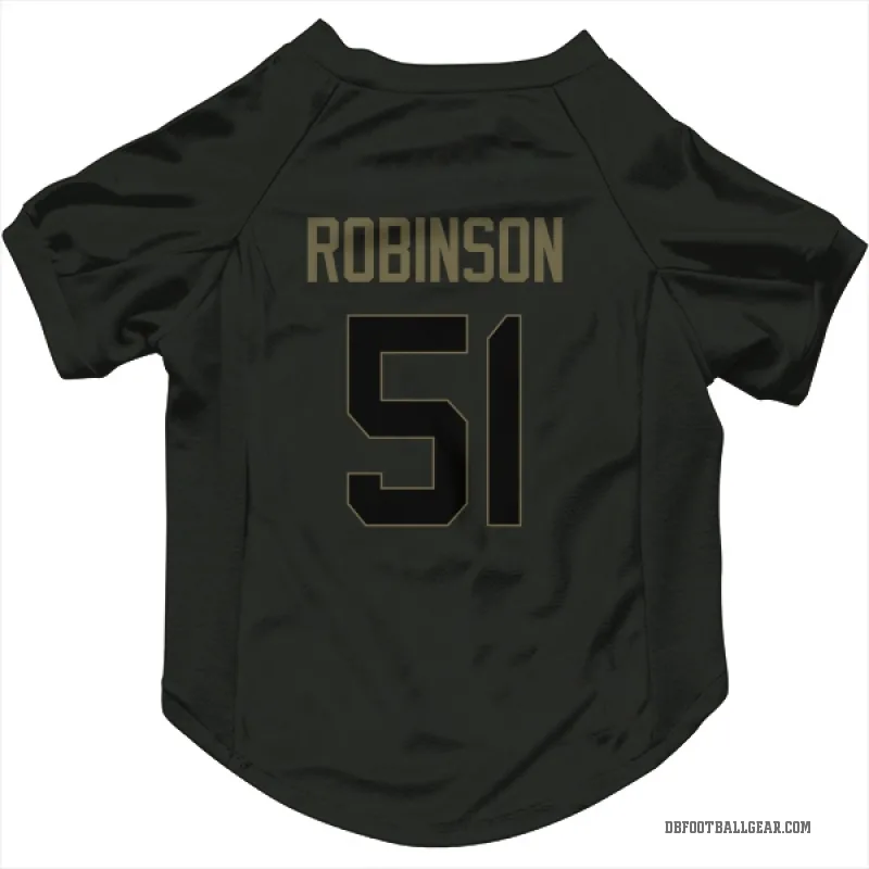 Que Robinson  Black Denver Broncos  Service Cat & Dog Pet Jersey