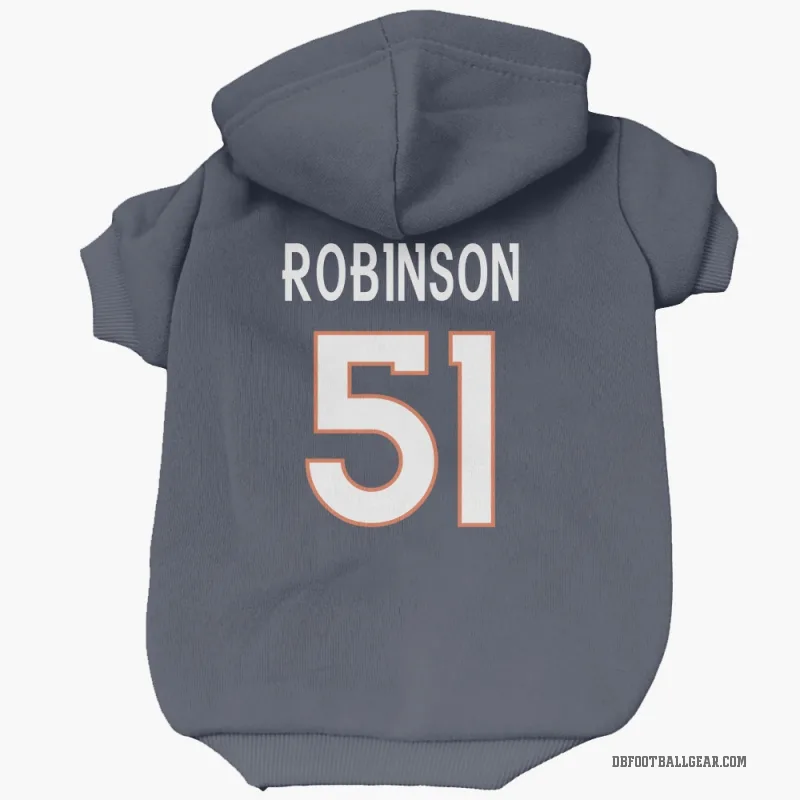 Que Robinson  Navy Denver Broncos  Cat & Dog Pet Hoodie