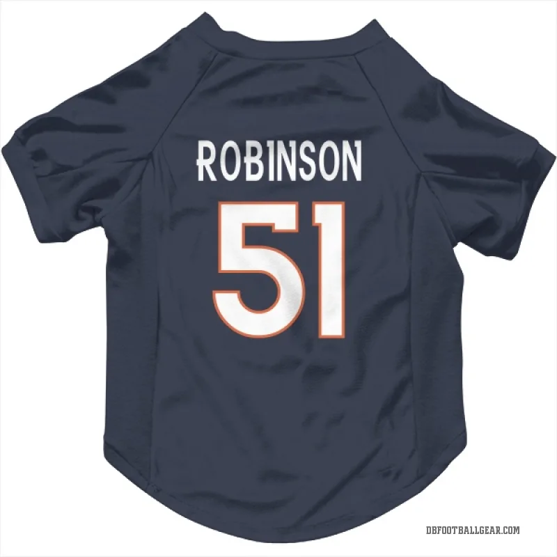 Que Robinson  Navy Denver Broncos  Cat & Dog Pet Jersey