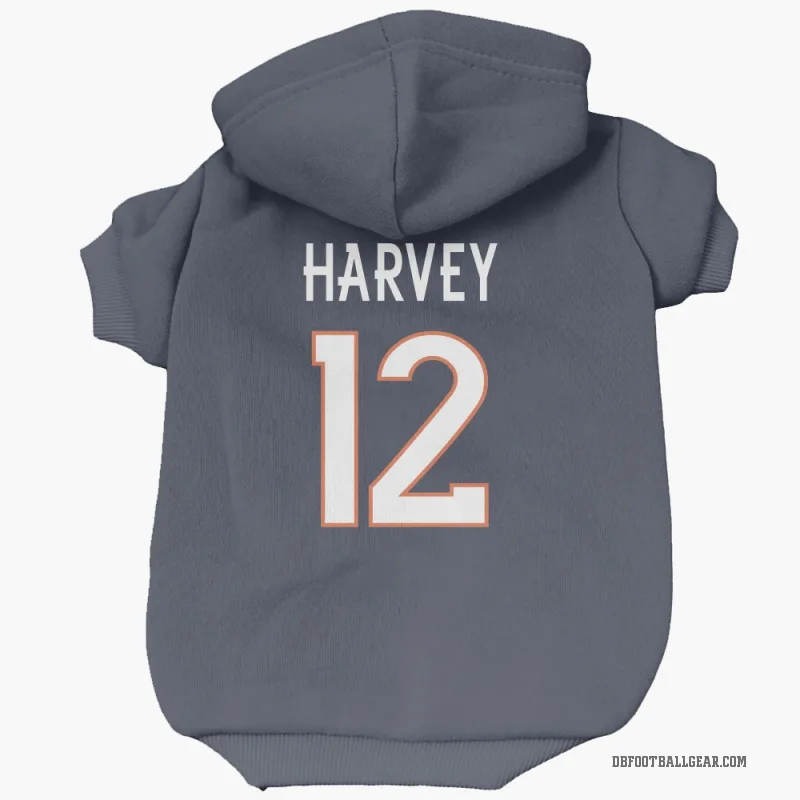 RJ Harvey  Navy Denver Broncos  Cat & Dog Pet Hoodie