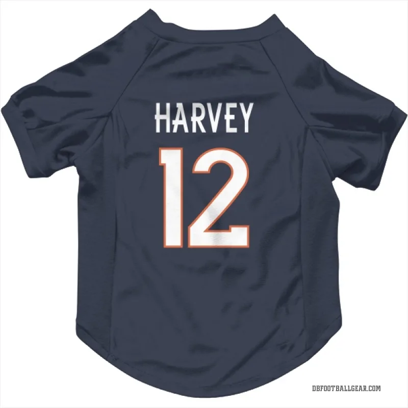 RJ Harvey  Navy Denver Broncos  Cat & Dog Pet Jersey