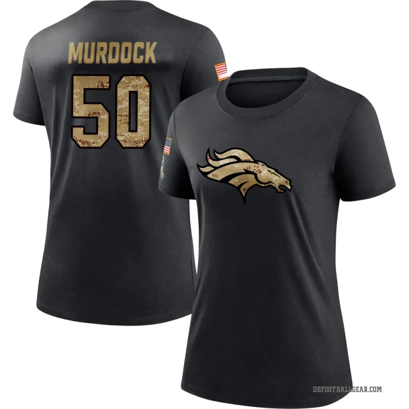Red Murdock Women's Black Denver Broncos 2020 Salute To Service Performance T-Shirt