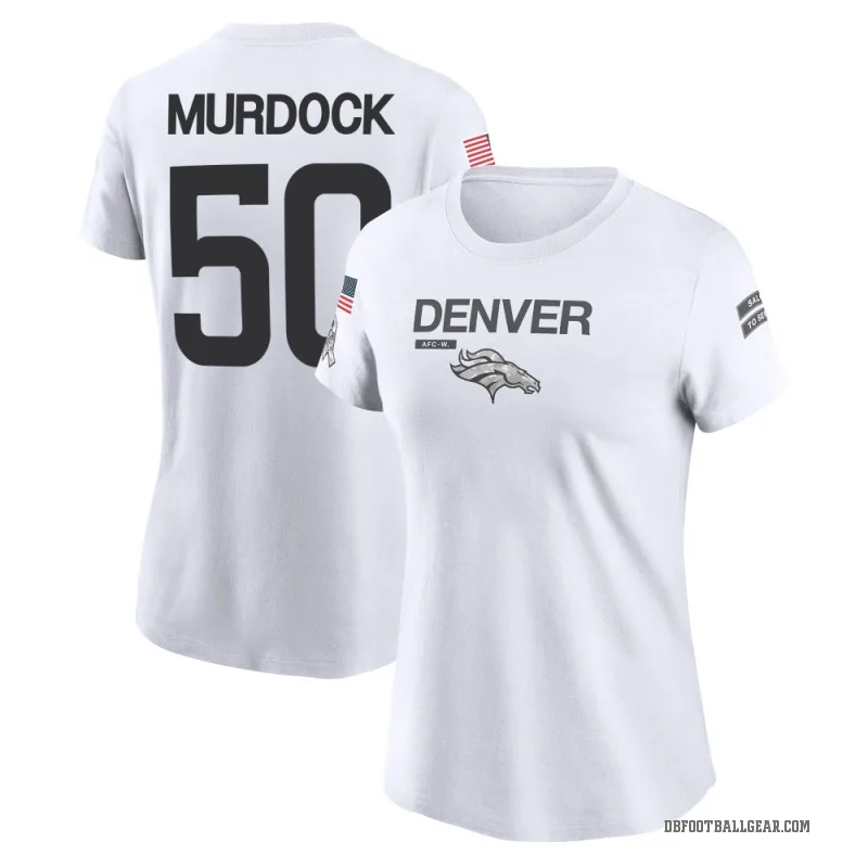 Red Murdock Women's White Denver Broncos 2024 Salute to Service Performance T-Shirt