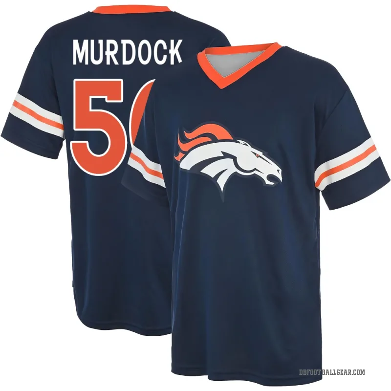 Red Murdock Youth Red Denver Broncos Navy Game Day V-Neck T-Shirt