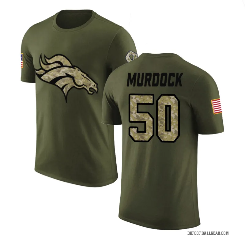 Red Murdock Youth Red Denver Broncos Olive Salute to Service T-Shirt