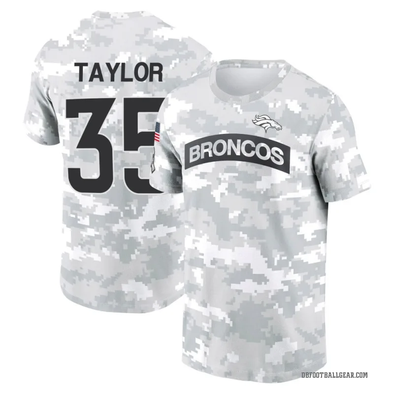 Reese Taylor Youth Camo Denver Broncos Arctic 2024 Salute to Service Performance T-Shirt