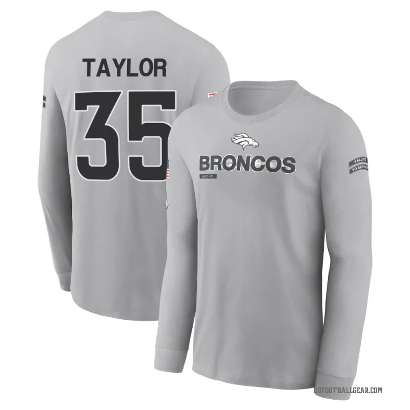 Reese Taylor Youth Gray Denver Broncos 2024 Salute to Service Long Sleeve T-Shirt