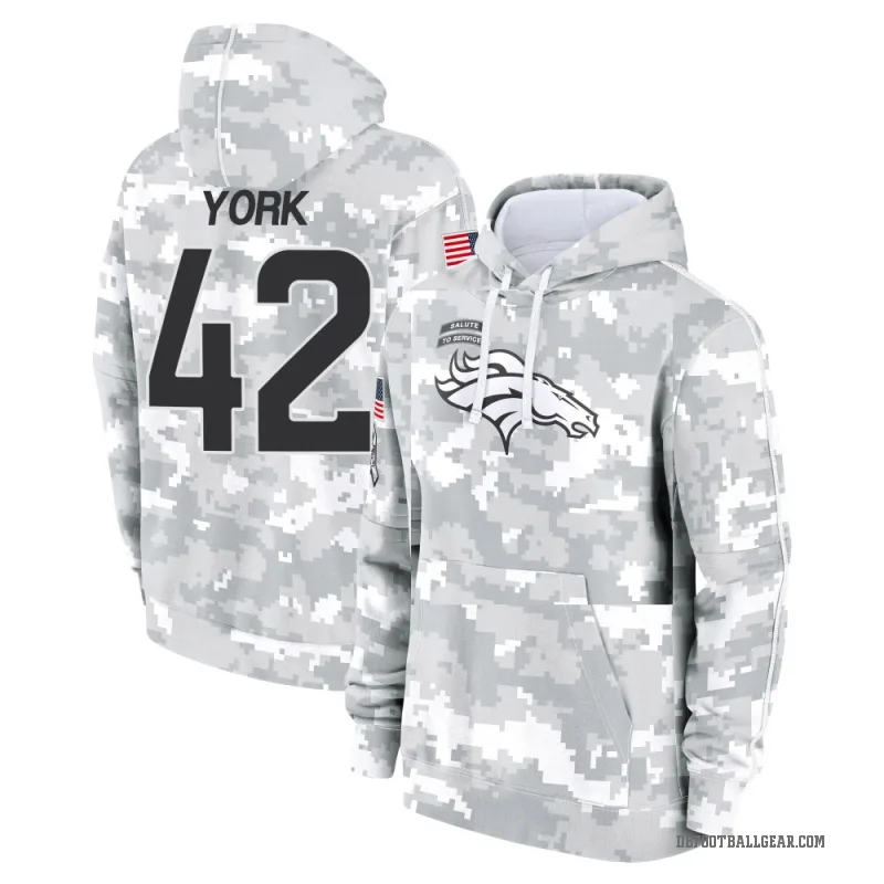 Taurean York Men's Camo Denver Broncos Arctic 2024 Salute to Service Club Fleece Pullover Hoodie