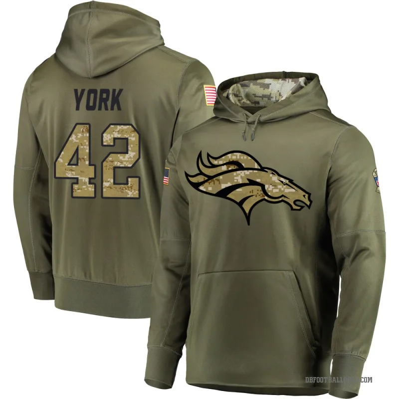 Taurean York Men's Olive Denver Broncos Salute to Service Pullover Hoodie