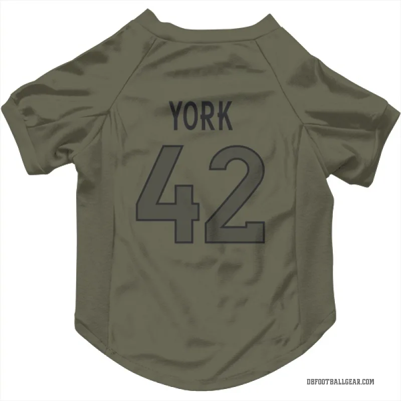 Taurean York  Olive Denver Broncos  Cat & Dog Pet Jersey