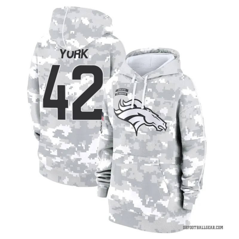 Taurean York Women's Camo Denver Broncos Arctic 2024 Salute to Service Club Fleece Pullover Hoodie