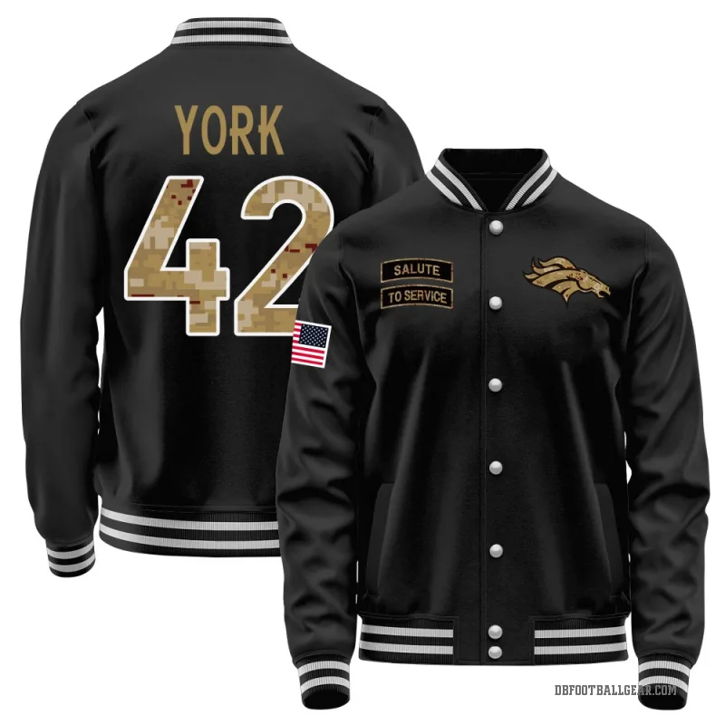 Taurean York Youth Black Denver Broncos Salute to Service Sideline Performance Jacket
