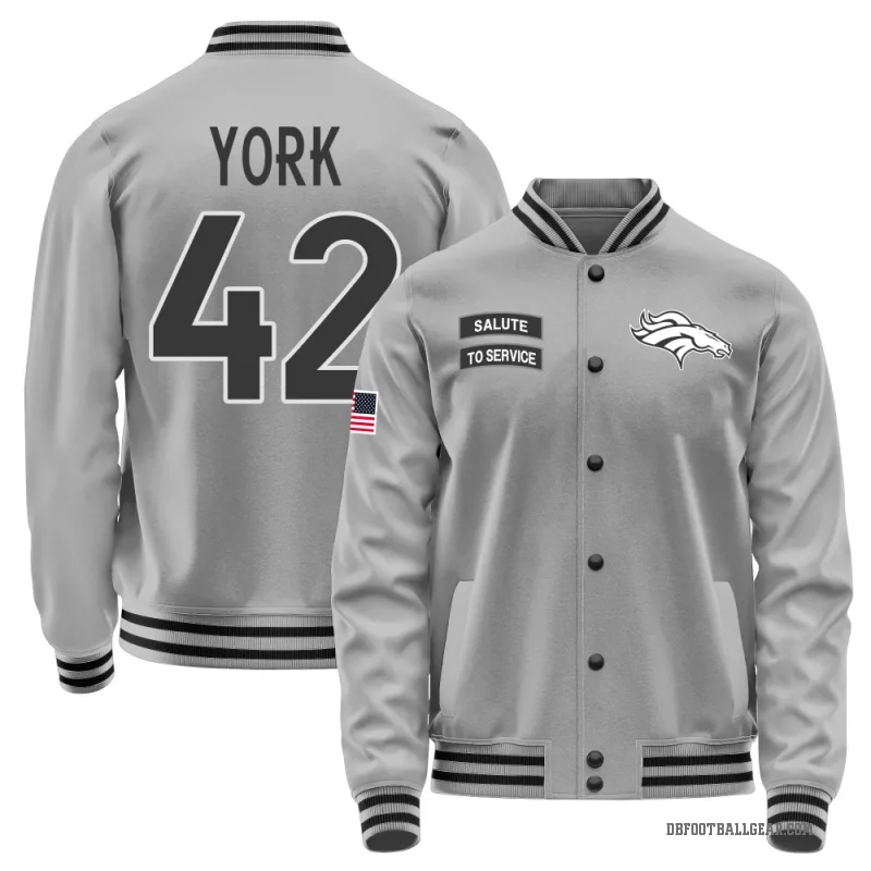 Taurean York Youth Gray Denver Broncos Salute to Service Performance Jacket