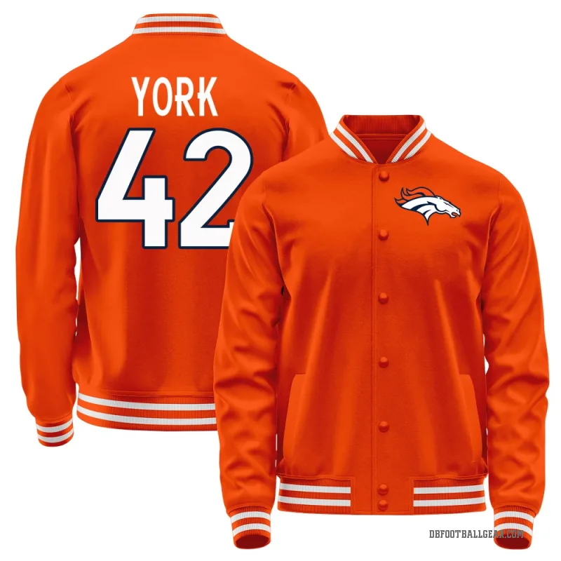 Taurean York Youth Orange Denver Broncos Full-Snap Jacket