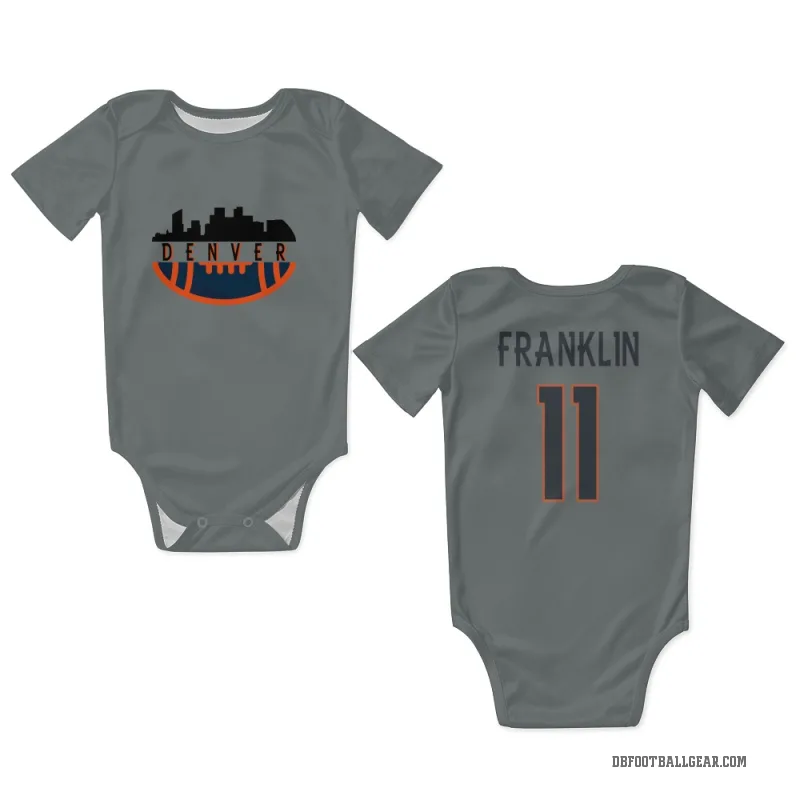 Troy Franklin  Gray Denver Broncos  Newborn & Infant Bodysuit