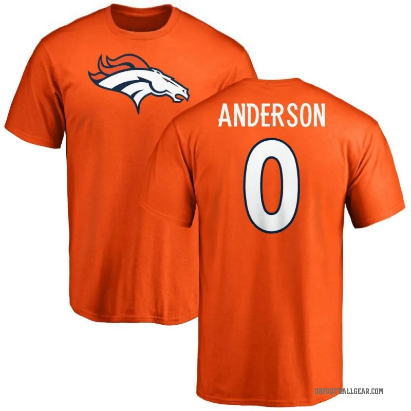 Tycen Anderson Men's Orange Denver Broncos Logo T-Shirt -
