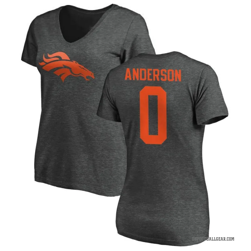 Tycen Anderson Women's Ash Denver Broncos One Color T-Shirt -
