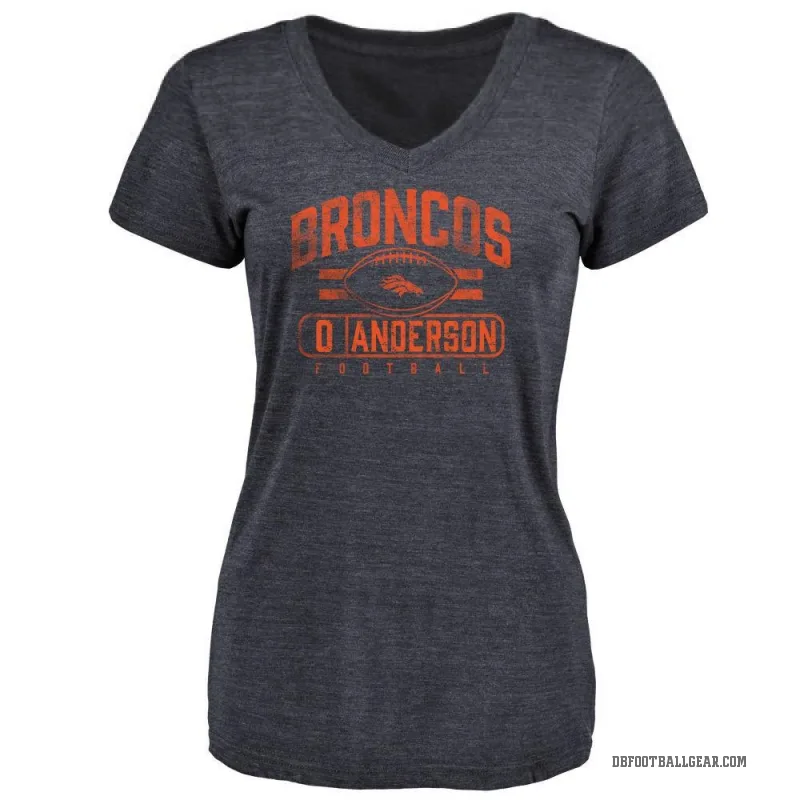Tycen Anderson Women's Navy Denver Broncos Flanker T-Shirt -