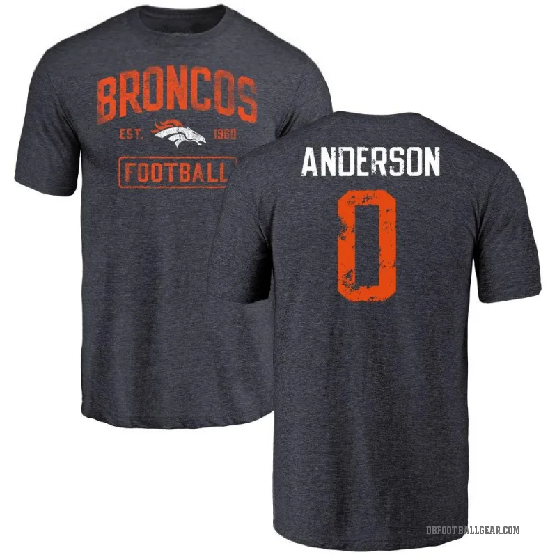Tycen Anderson Youth Navy Denver Broncos Distressed T-Shirt