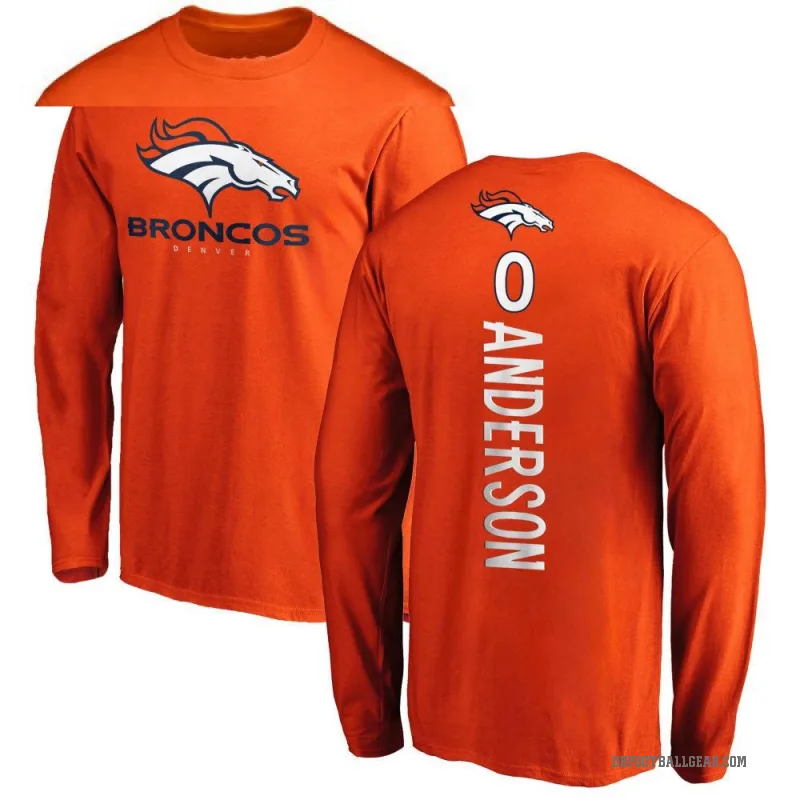 Tycen Anderson Youth Orange Denver Broncos Backer Long Sleeve T-Shirt -