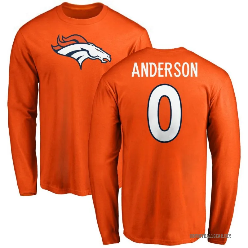 Tycen Anderson Youth Orange Denver Broncos Logo Long Sleeve T-Shirt -