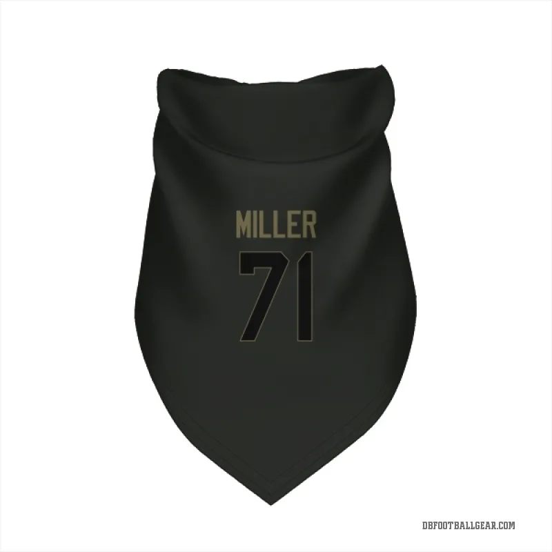 Tyler Miller  Black Denver Broncos  Service Cat & Dog Pet Bandana