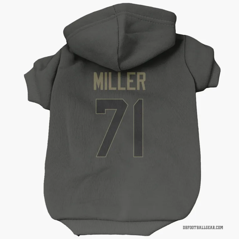 Tyler Miller  Black Denver Broncos  Service Cat & Dog Pet Hoodie