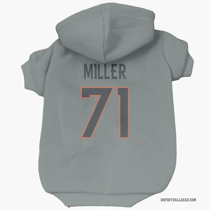Tyler Miller  Gray Denver Broncos  Cat & Dog Pet Hoodie