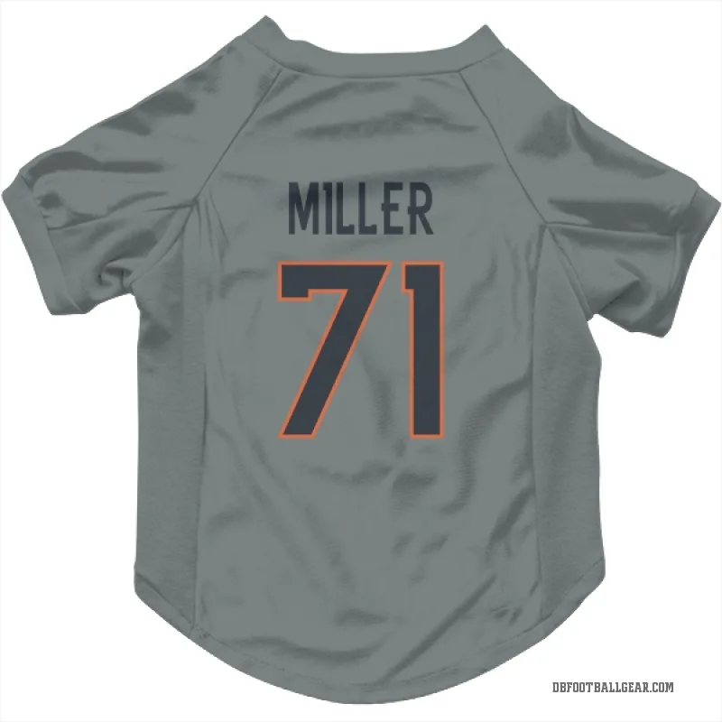 Tyler Miller  Gray Denver Broncos  Cat & Dog Pet Jersey