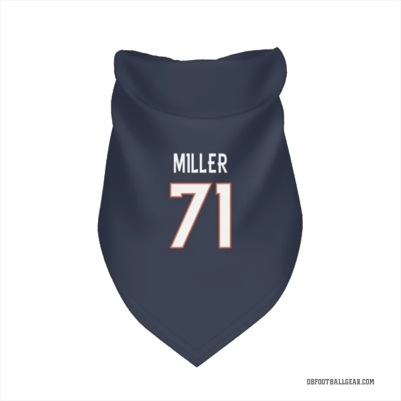 Tyler Miller  Navy Denver Broncos  Cat & Dog Pet Bandana