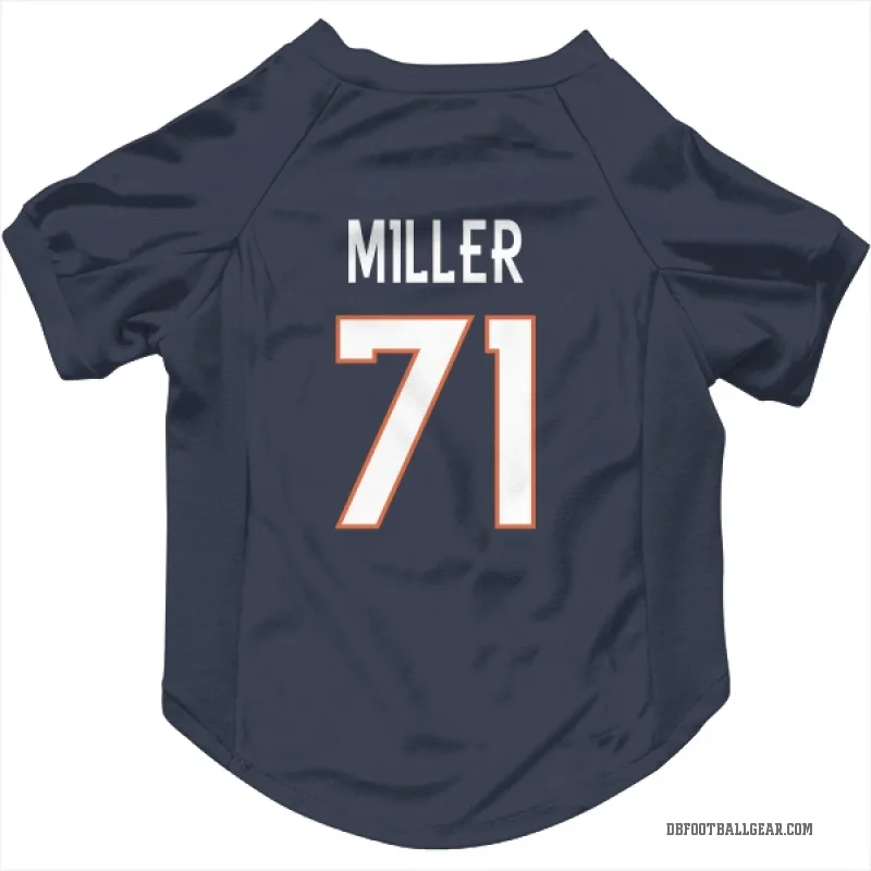 Tyler Miller  Navy Denver Broncos  Cat & Dog Pet Jersey