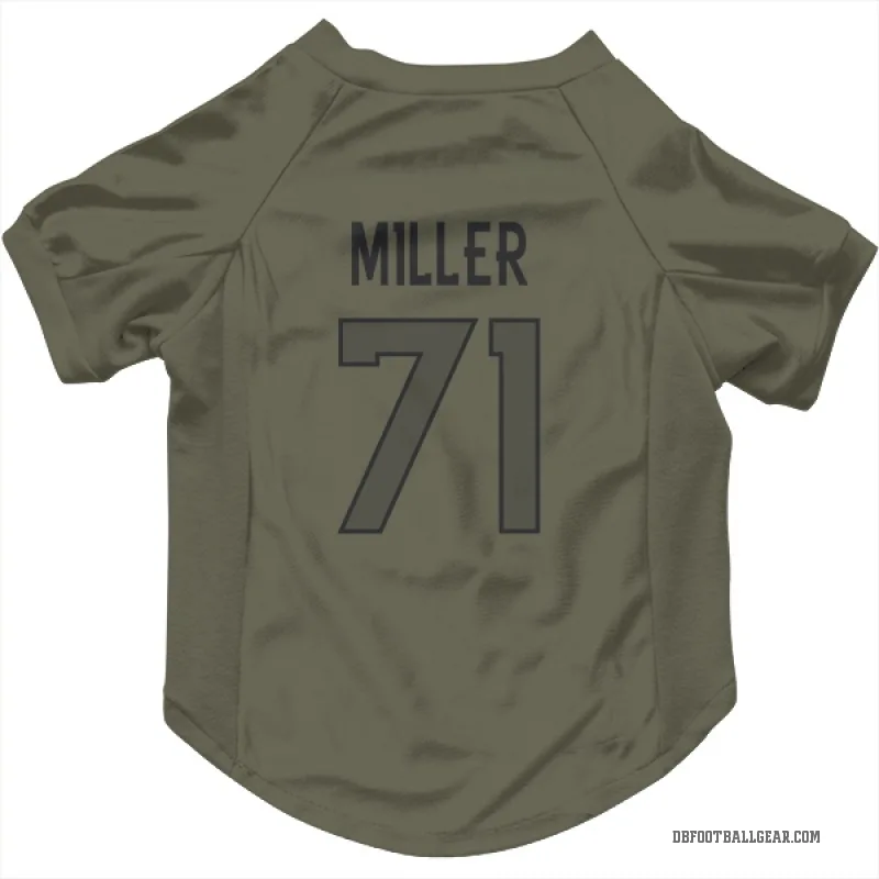 Tyler Miller  Olive Denver Broncos  Cat & Dog Pet Jersey