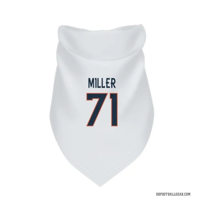 Tyler Miller  White Denver Broncos  Cat & Dog Pet Bandana