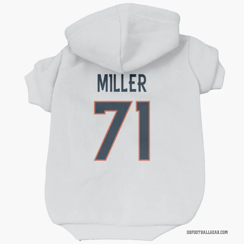 Tyler Miller  White Denver Broncos  Cat & Dog Pet Hoodie