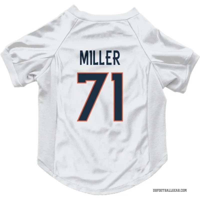 Tyler Miller  White Denver Broncos  Cat & Dog Pet Jersey