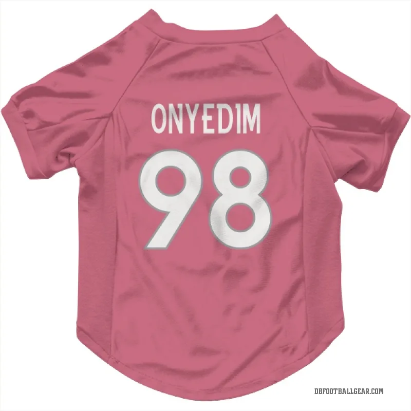 Tyler Onyedim  Pink Denver Broncos  Cat & Dog Pet Jersey
