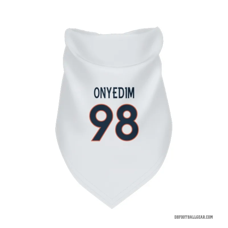 Tyler Onyedim  White Denver Broncos  Cat & Dog Pet Bandana