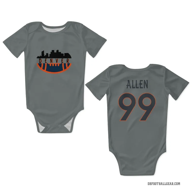Zach Allen  Gray Denver Broncos  Newborn & Infant Bodysuit